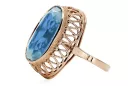 Originales Vintage-Roségold aus 14 Karat Aquamarin Ring Vintage vrc129r